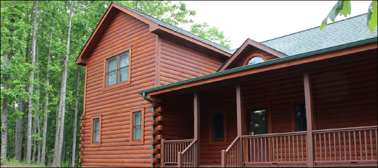Log Home Staining in Linville, Virginia